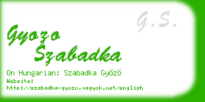 gyozo szabadka business card