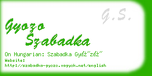 gyozo szabadka business card